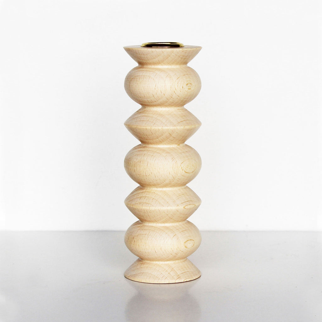 Totem Wooden Candle Holder - Tall No. 5