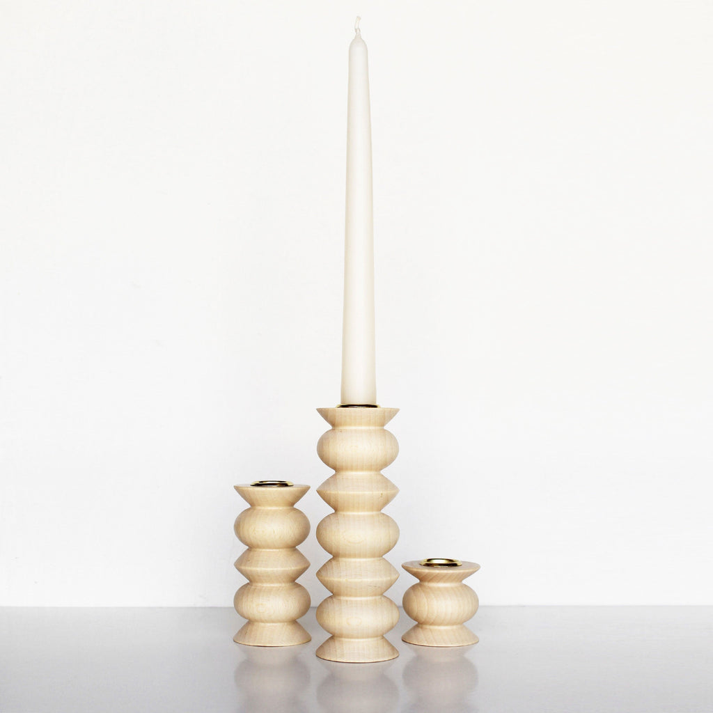 Totem Wooden Candle Holder - Tall No. 5