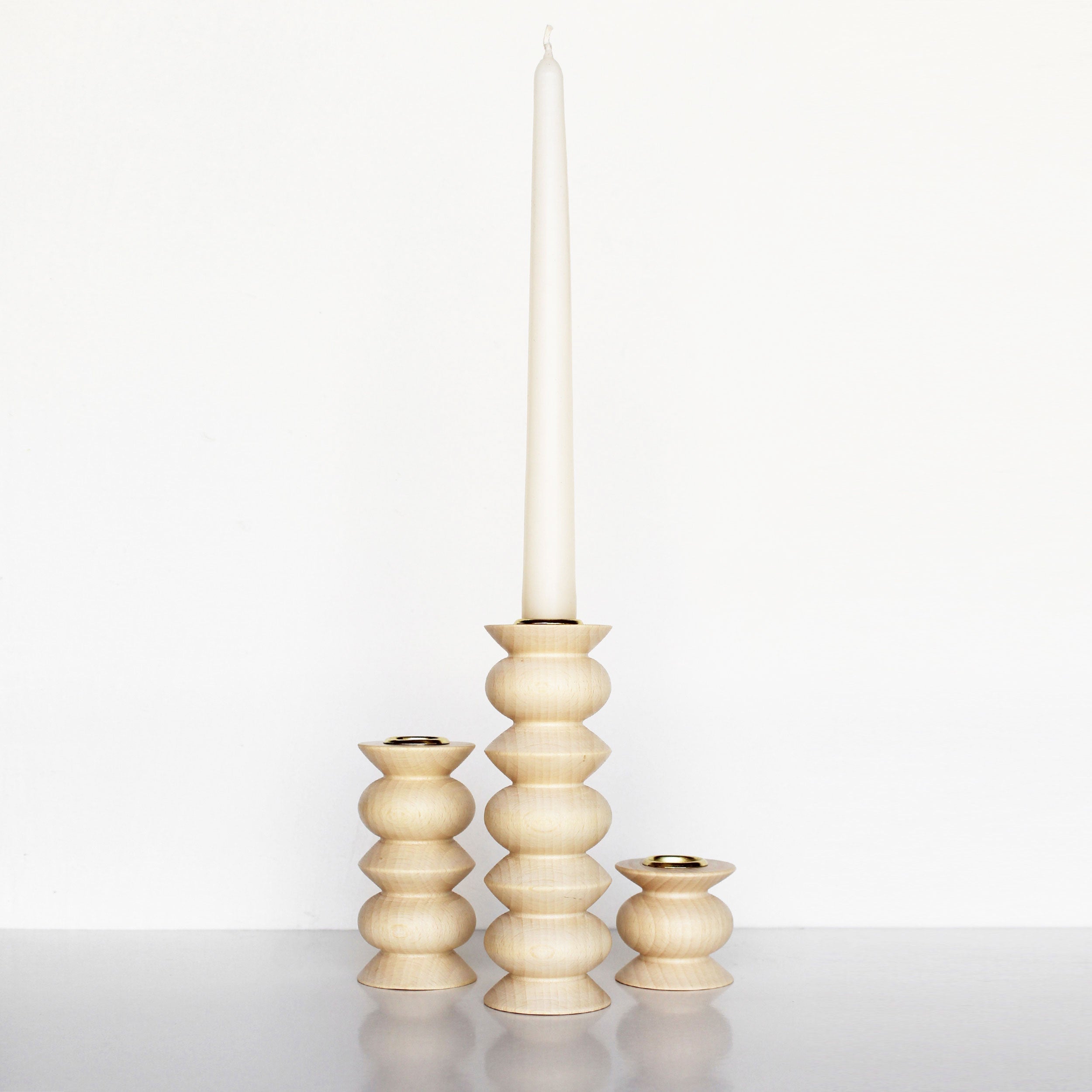 Totem Wooden Candle Holder - Tall No. 5