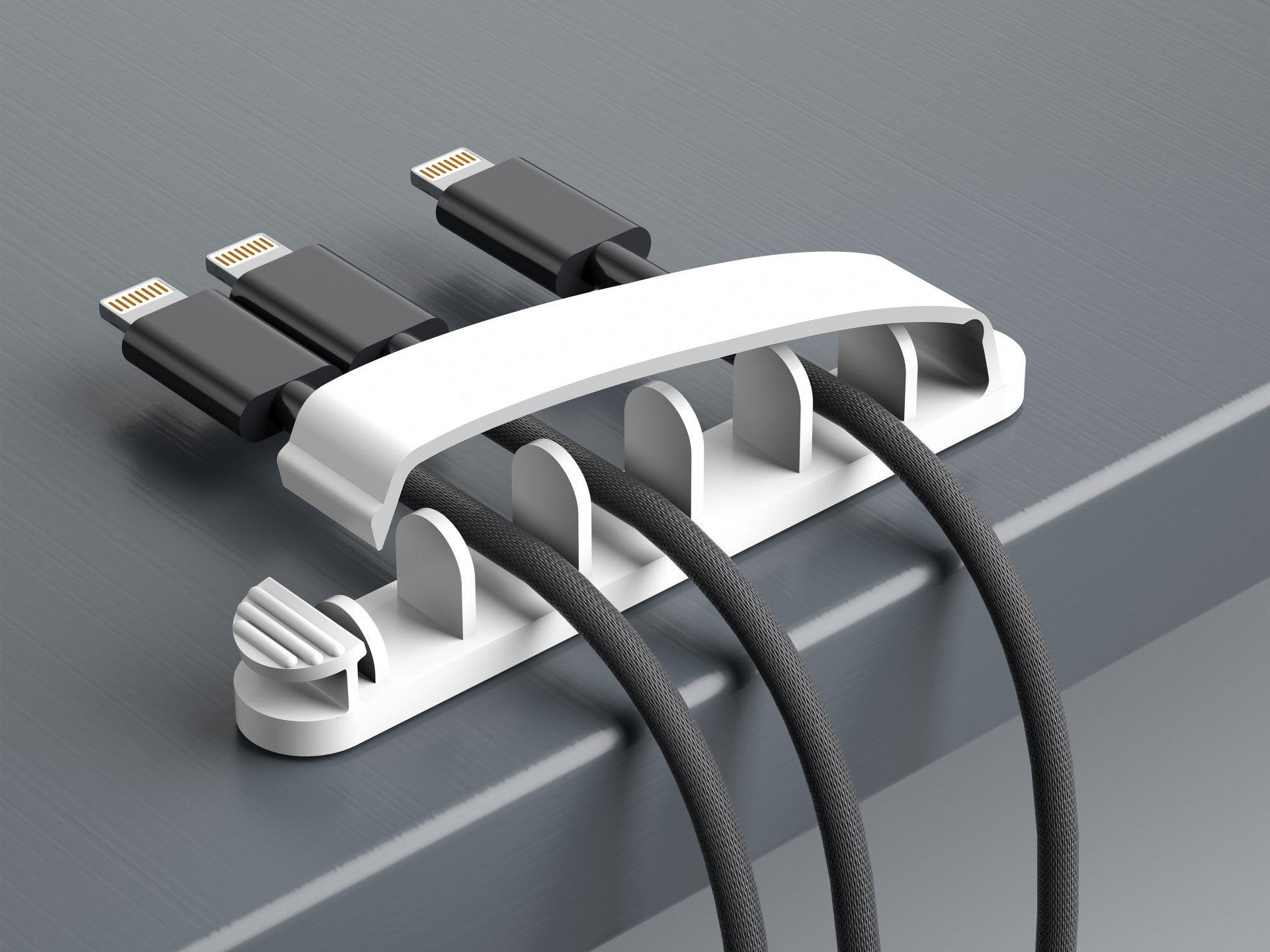 Techancy Cable Organizer, TZ6291, 3 Pack, Easy Open and Close for Cable Storage, White