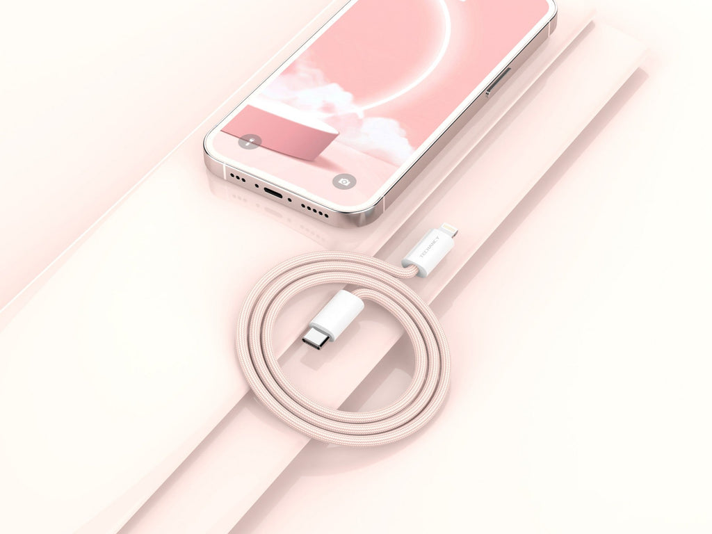 Techancy PD-iPXS/11-14 25 W data cable, TB1764, 1 m, pink