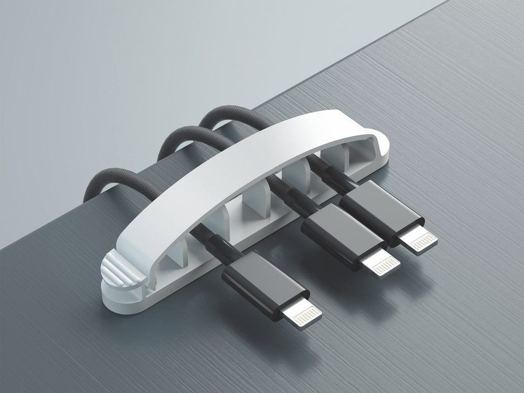 Techancy Cable Organizer, TZ6291, 3 Pack, Easy Open and Close for Cable Storage, White
