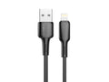 Techancy USB-Lightning Data Cable Black 1m TB1659, Fast Charging 2.4a, Supports Data Transfer, PVC Material