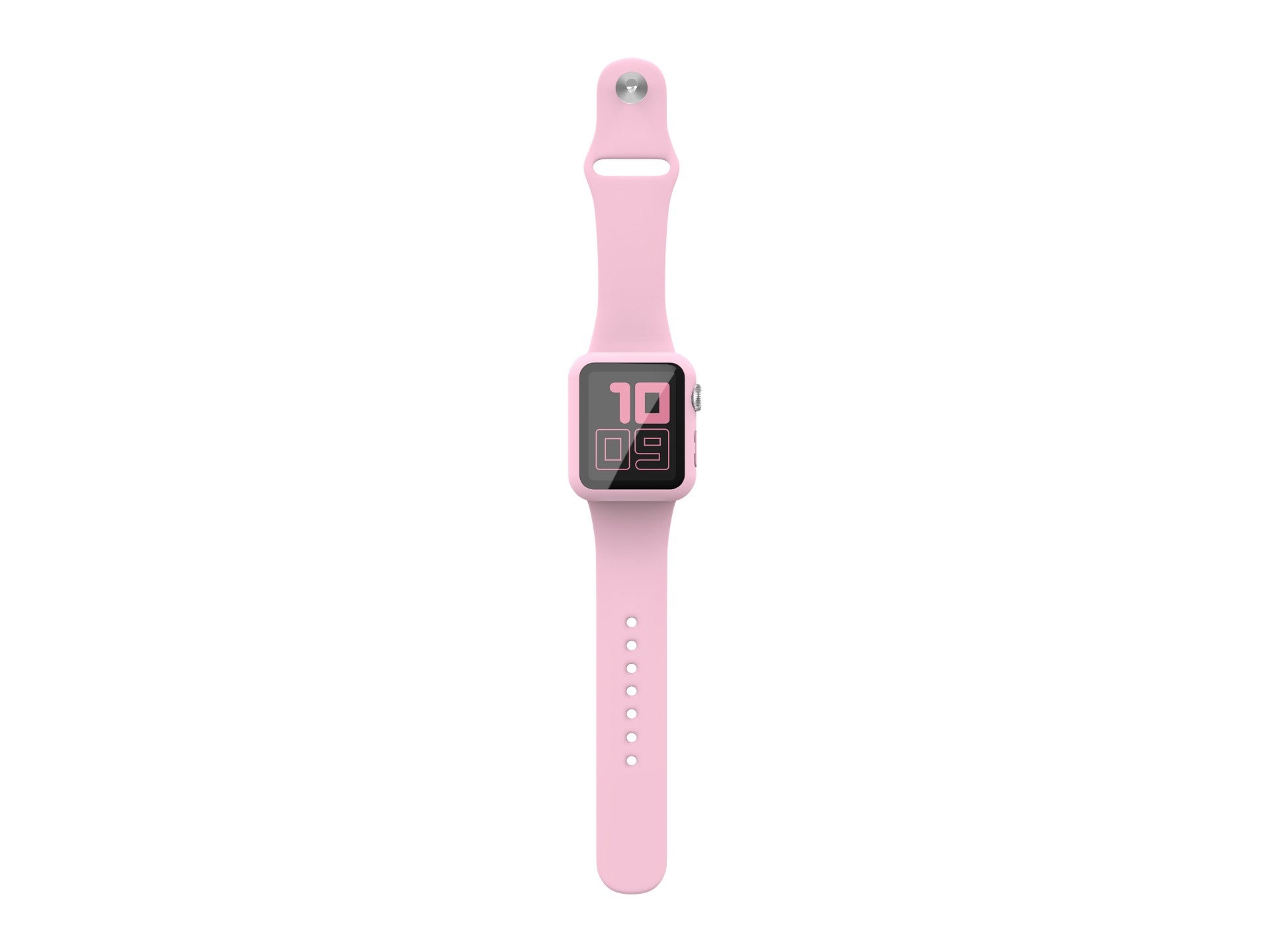 Techancy silicone watch strap, KC2115, with screen protector, compatible with Apple Watch 40mm, pink