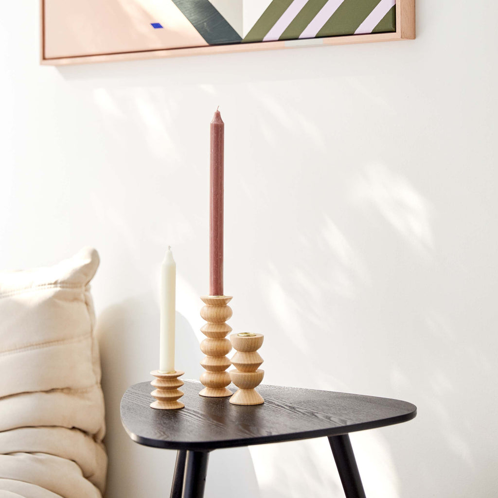Totem Wooden Candle Holder - Tall No. 5